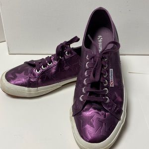 Superga shimmery purple sneakers